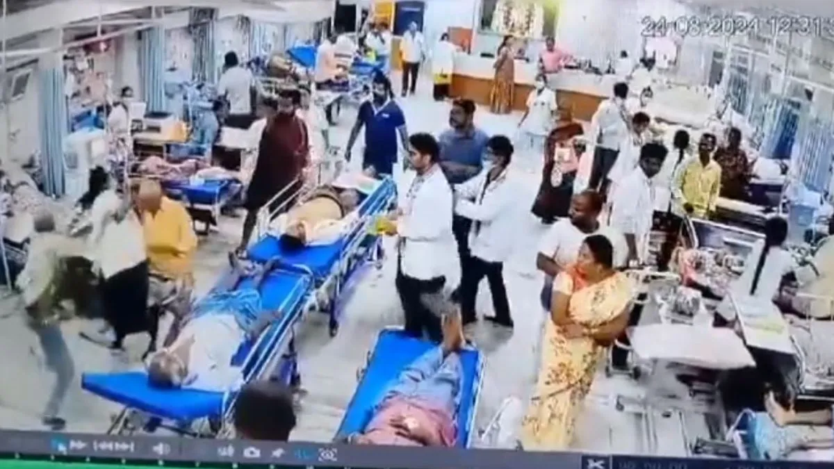 andhra-pradesh-patient-attacks-woman-doctor-bangs-head-on-steel-frame-at-hospital-in-tirupati-watch
